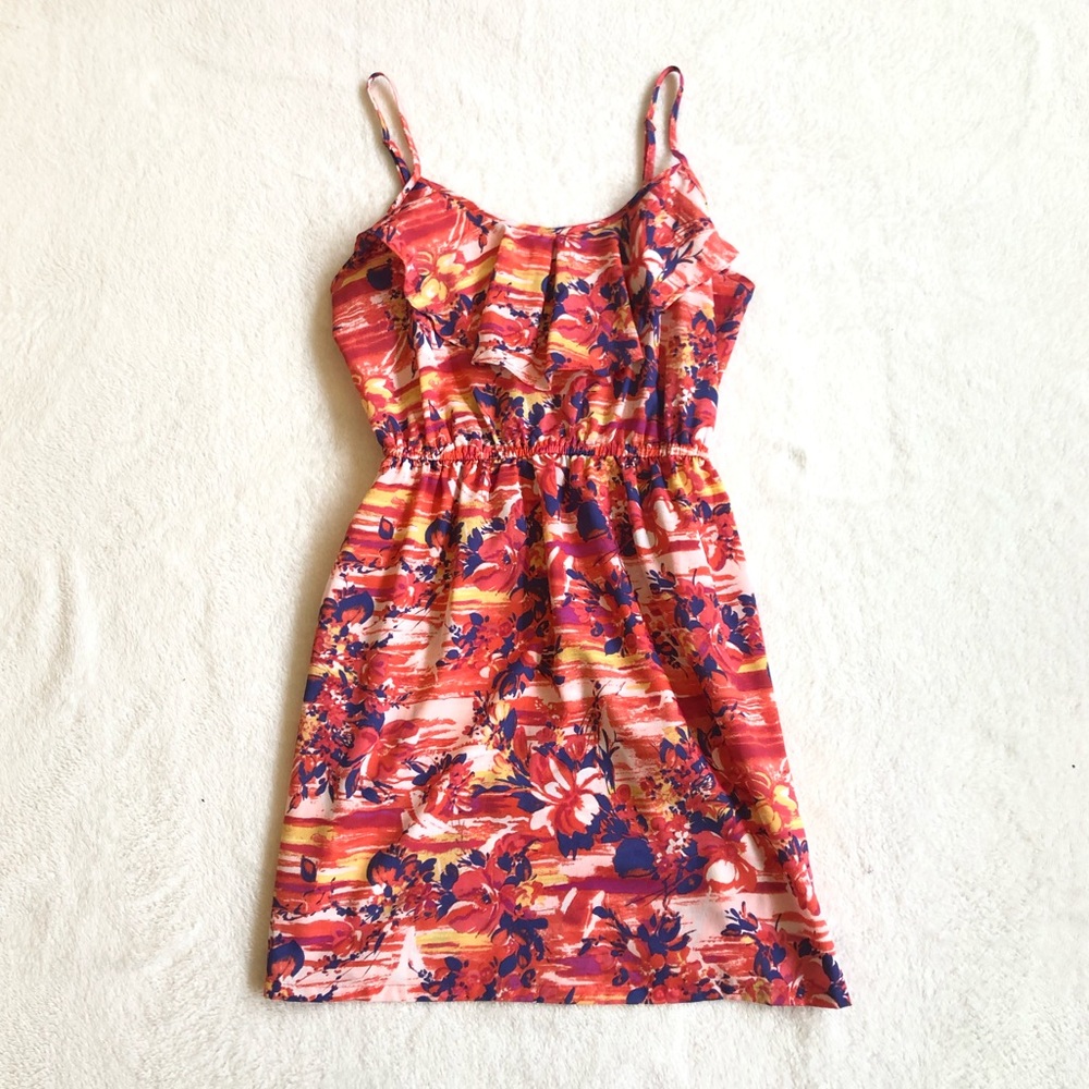 Beautiful coral floral dress